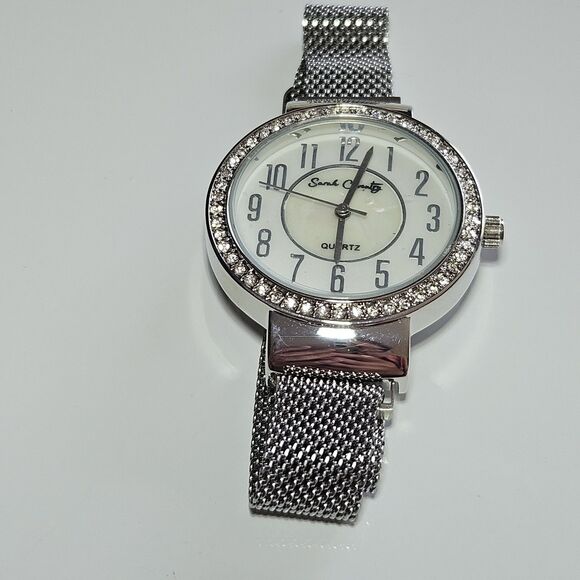 Silver Tone Sarah Coventry Watch Magnetic Band Fits 5\